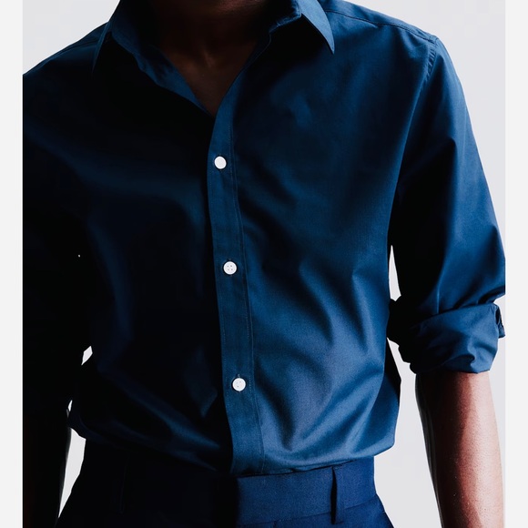 H&M button down mens burgundy red Dress Shirt easy iron size small - Picture 9 of 10